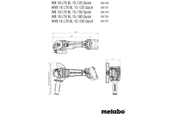 Akumulatorowa szlifierka kątowa Metabo WB 18 LTX BL 15-125 Quick