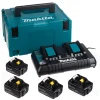 Akumulatory 18V 5,0Ah (x4) i ładowarka Makita 9WZBGAA0