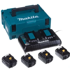 Akumulatory 18V 3,0Ah x4 i ładowarka Makita BL1830+DC18RD