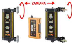 Bezprzewodowy detektor wiązki czerwonej i zielonej z powtarzaczem do maszyn budowlanych Geo-Fennel FMR 800-M/C SET