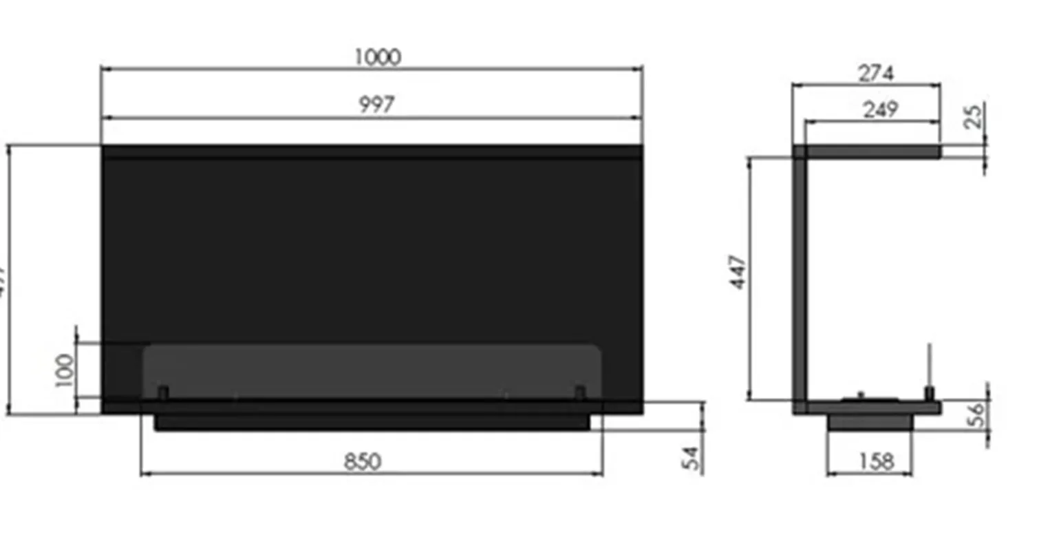 Biokominek do zabudowy Infire INSIDE C1000 VERS 2