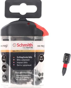 Bity udarowe PH2 25mm HI-TEK, 20szt. Schmith SBU-PH2/25