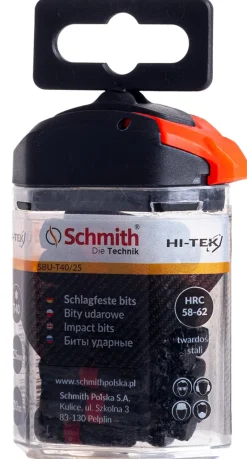 Bity udarowe T40 25mm HI-TEK, 20szt. Schmith SBU-T40/25