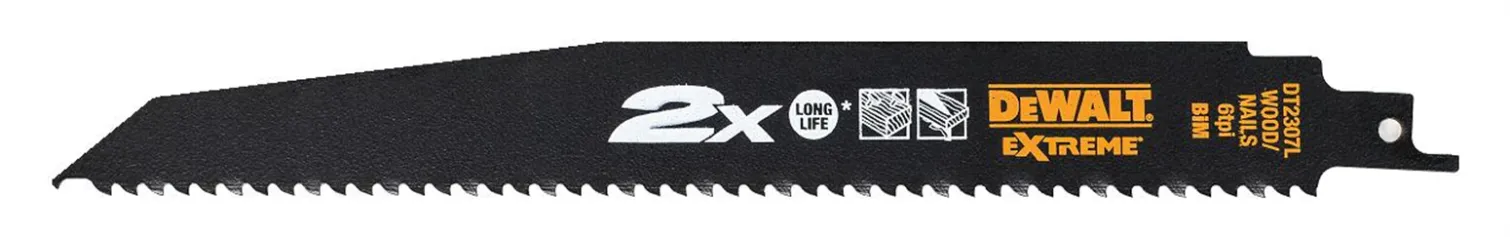 Brzeszczot do cięcia drewna z gwoździami 228mm (5szt.) DeWalt DT2307L