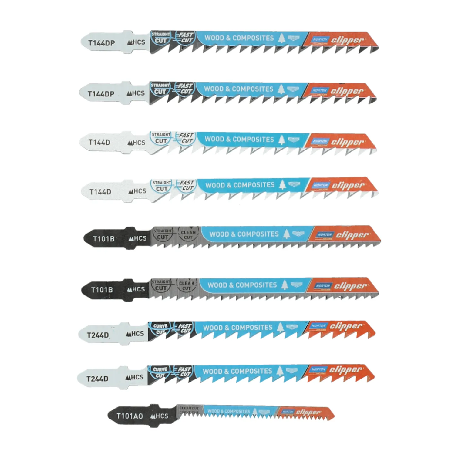 Brzeszczot do wyrzynarki 10szt. Norton JIGSAW BLADES