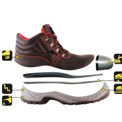 Buty bezpieczne T1A, skórzane, roz. 39, kat.S1P SRC Dedra BH9T1A-39