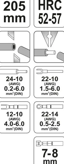 Ściągacz izolacji wielofunkcyjny 205 mm Yato YT-2270