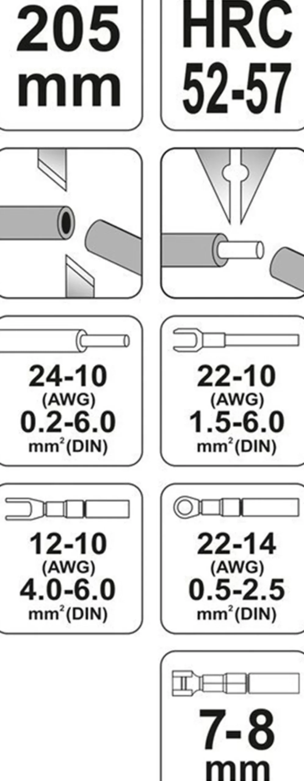 Ściągacz izolacji wielofunkcyjny 205 mm Yato YT-2270