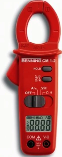 CM 1-2 cyfrowy cęgowy miernik prądu z akcesoriami Benning BG044062