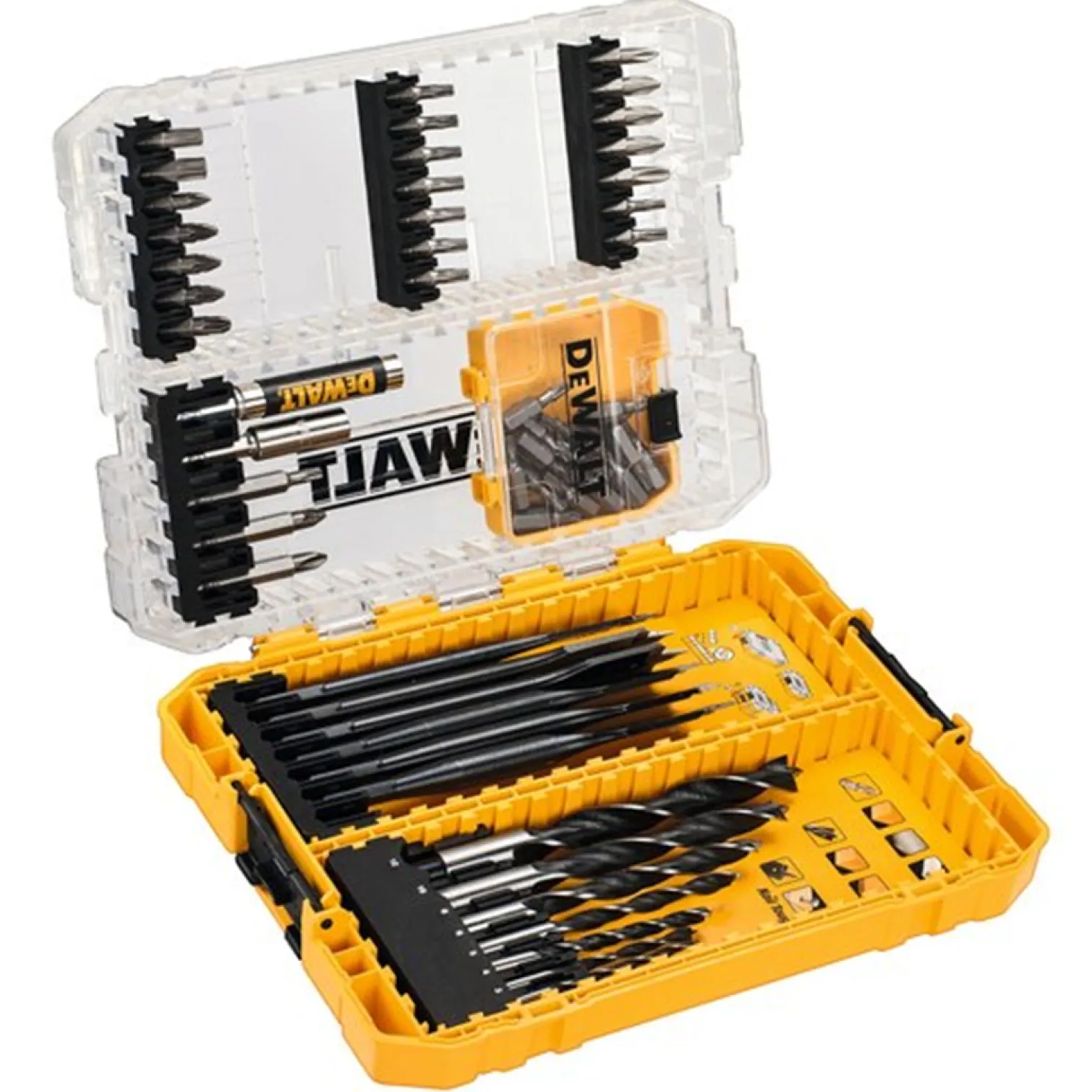 57-częściowy zestaw bitów i wierteł do drewna DeWalt DT70758