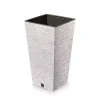 Doniczka biała FURU SQUARE ECO WOOD 35 l Prosperplast DFSH300W-S449W