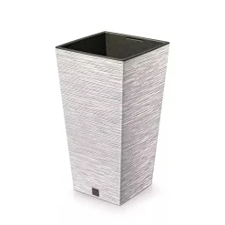 Doniczka biała FURU SQUARE ECO WOOD 35 l Prosperplast DFSH300W-S449W