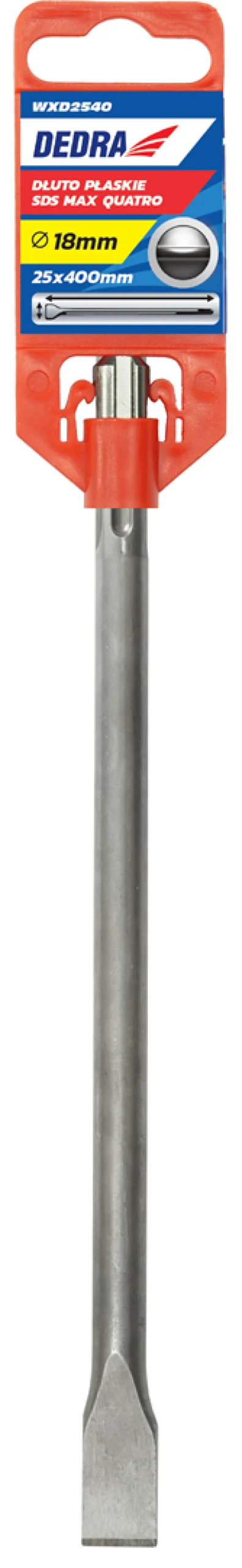 Dłuto płaskie SDS MAX 25x18x400mm Dedra WXD2540
