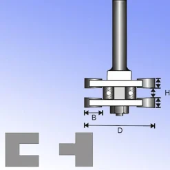 Frez 07F211B trzpień 8 D 41 H 6,35 B 9,5 mm Dedra 07F211B