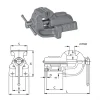 Imadło ślusarskie 1240-125L stałe z prowadzeniem pryzmowym Bison S.A. 5907412037974