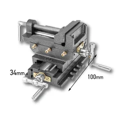 Imadło maszynowe krzyżowe dwuosiowe 100mm Neo 35-035
