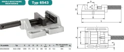 Imadło maszynowe wiertarskie 6543-120M Bison S.A. 5907412039688
