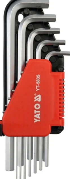 Klucze imbusowe calowe długie 12 sztuk Yato YT-5835