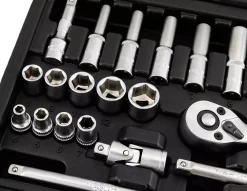 Klucze nasadowe, 1/4”, CrV, zestaw 23szt. Neo 10-231