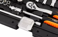 Klucze nasadowe, 1/4”, CrV, zestaw 23szt. Neo 10-231