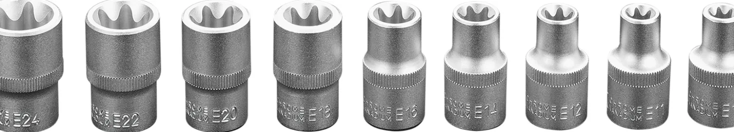 Klucze nasadowe 1/2" Torx zestaw 9 szt. Neo 08-649