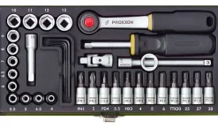 Klucze nasadowe 1/4'', zestaw 36 elementów dla mechaników Proxxon PR23080