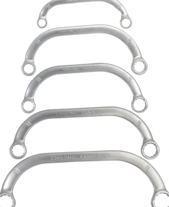 Klucze oczkowe wygięte 9-22mm, zestaw 5szt. Neo 09-176