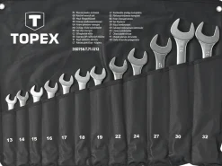 Klucze płasko-oczkowe 13-32mm, zestaw 12szt. Topex 35D758