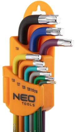 Klucze torx T10-50, 9szt, kolorowe Neo 09-518