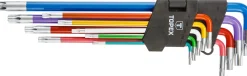 Klucze Torx T10-T50, 9szt., kolorowe Topex 35D969