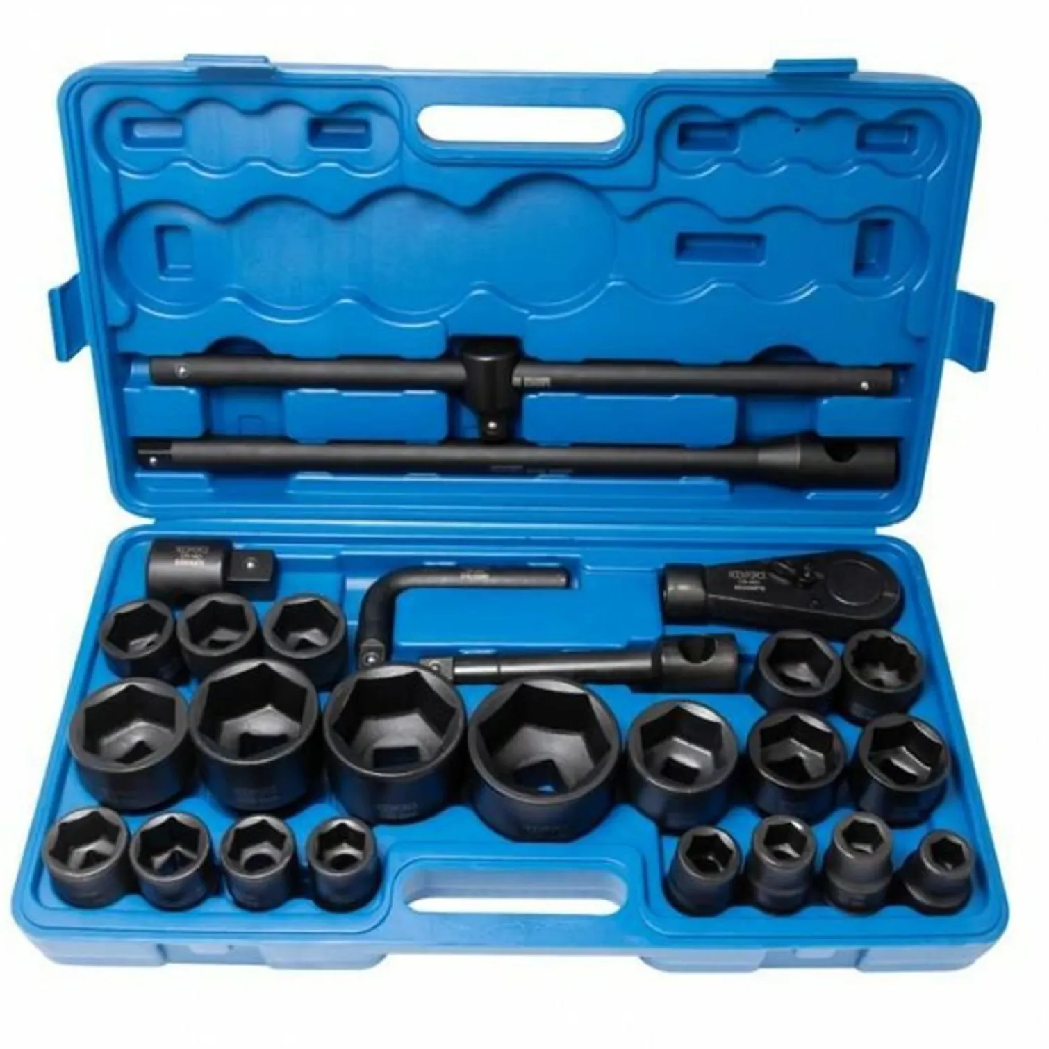 Klucze udarowe 3/4" 6-kątne, zestaw 26 elementów Rockforce RF-68262-5MPB