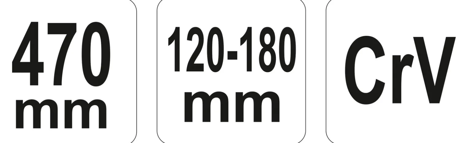 Klucz hakowy z noskiem 470mm Yato YT-01674