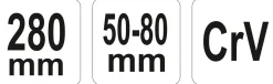 Klucz hakowy z noskiem 280mm Yato YT-01672