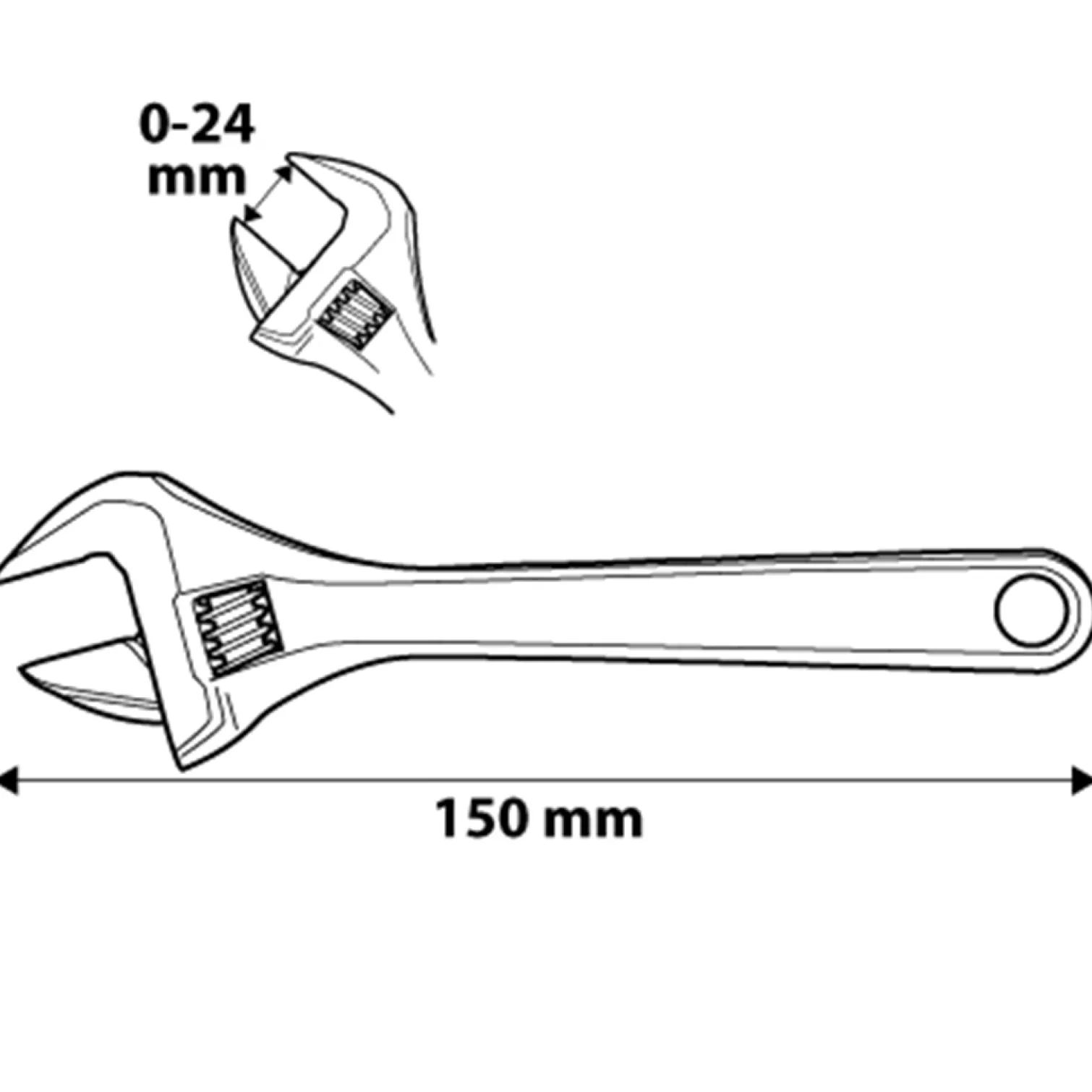 Klucz nastawny 150mm, zakres 0-24mm Neo 03-010