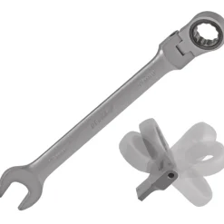 Klucz płasko-oczkowy 13 mm CrV z grzechotką i przegubem Dedra 14GP47