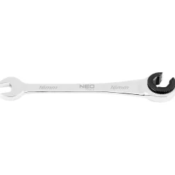 Klucz płasko-oczkowy rozcięty z grzechotką 16 mm Neo 09-263