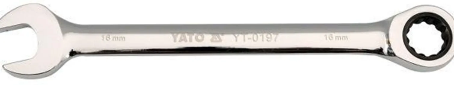 Klucz płasko-oczkowy z grzechotką 19 mm Yato YT-0200