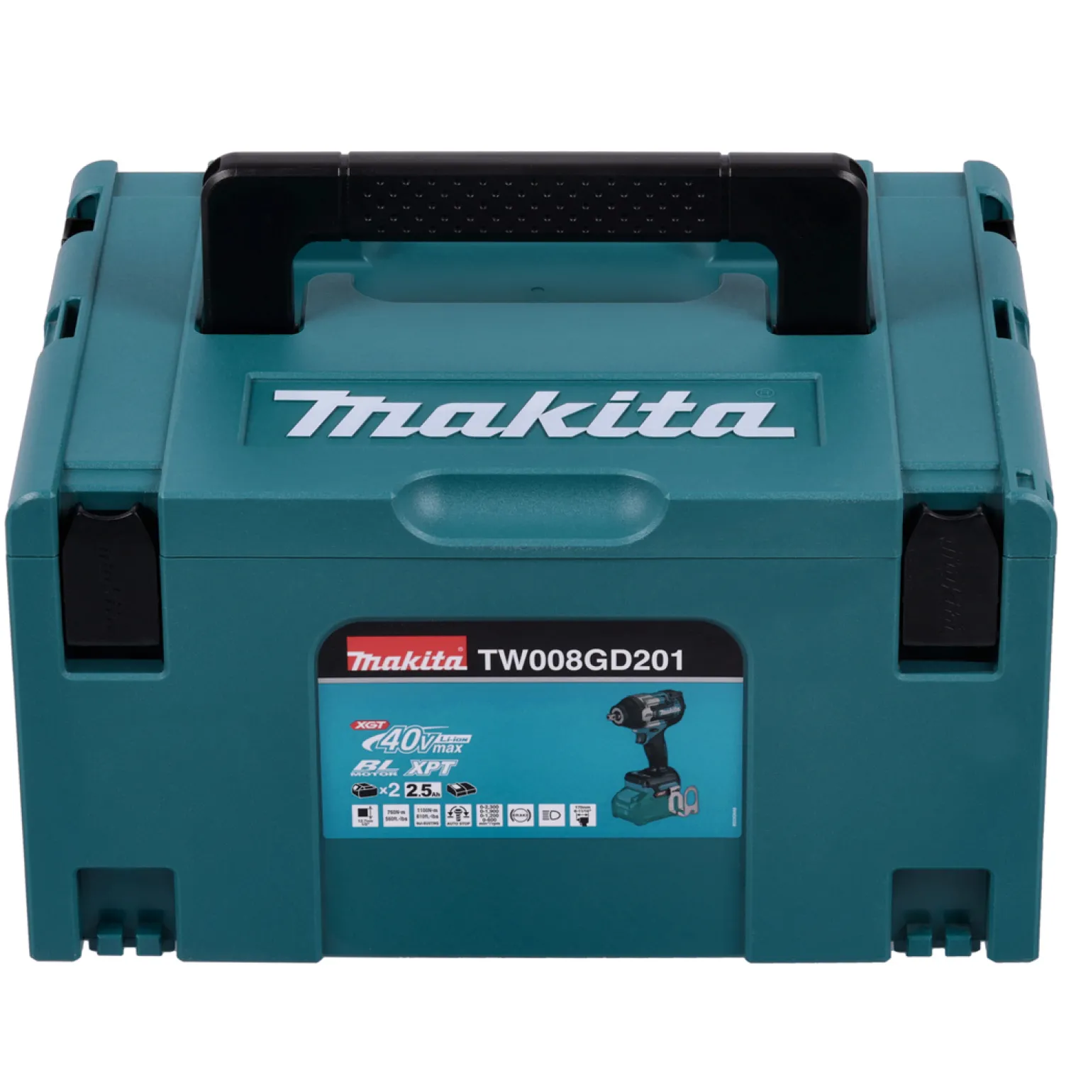 Klucz udarowy Makita XGT TW008GD201 2x2,5Ah MAKPAC 3