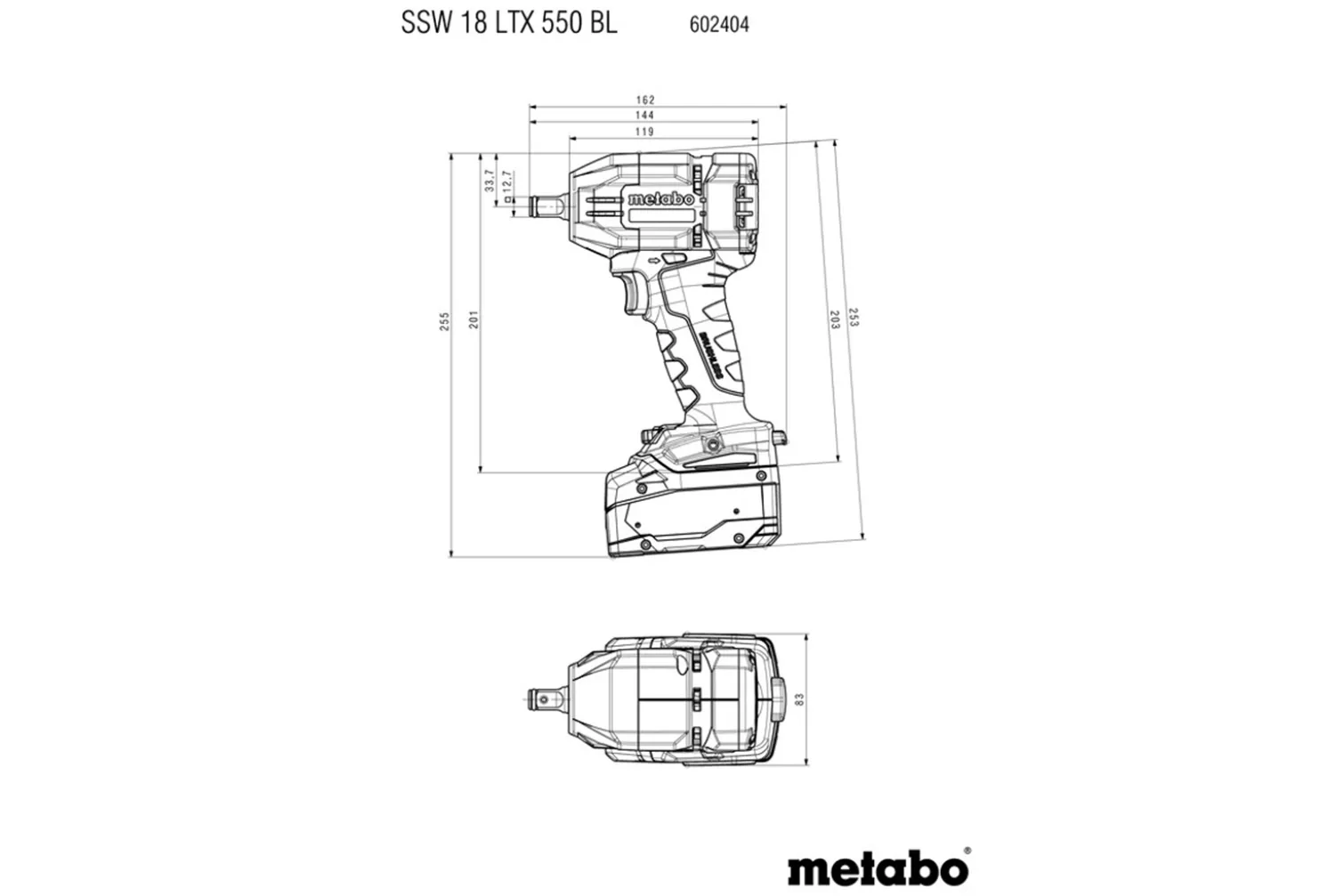 Klucz udarowy Metabo SSW 18 LTX 550 BL