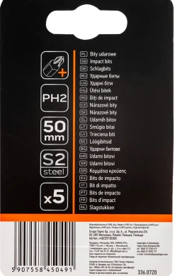 Końcówka wkrętakowa PH2, 5szt. Neo 09-576