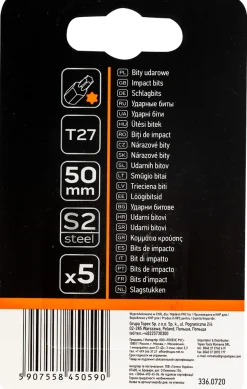 Końcówka wkrętakowa T27, 5szt. Neo 09-586