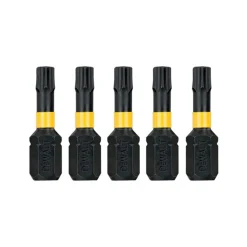 Końcówka wkrętarska udarowa T30x25 Torsion, 5szt. DeWalt DT7384T