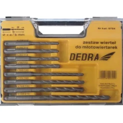 Komplet 8 wierteł do muru SDS Plus Dedra 0704