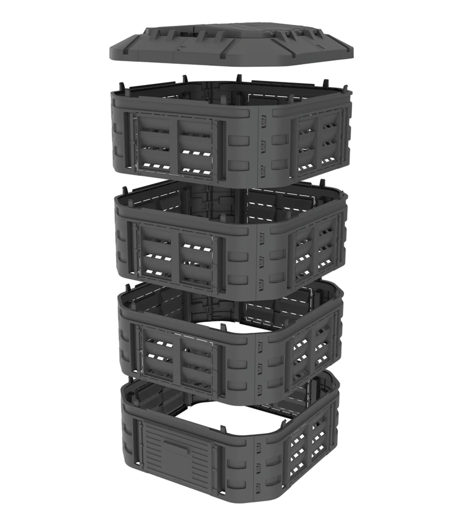 Kompostownik modułowy 1120l Patrol KOMPOST1120CZAPG003