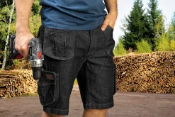 Krótkie spodenki robocze DENIM, czarne, rozmiar L Neo 81-273-L