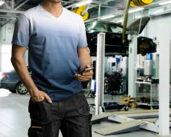 Krótkie spodenki robocze DENIM, czarne, rozmiar M Neo 81-273-M