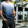 Krótkie spodenki robocze DENIM, czarne, rozmiar XL Neo 81-273-XL