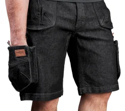 Krótkie spodenki robocze DENIM, czarne, rozmiar XL Neo 81-273-XL