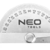 Kątomierz z linijką 100 mm, stal nierdzewna Neo 72-320