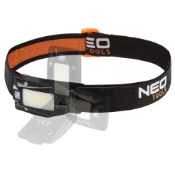 Latarka czołowa akumulatorowa USB 180 lm COB LED + czujnik ruchu Neo 99-069